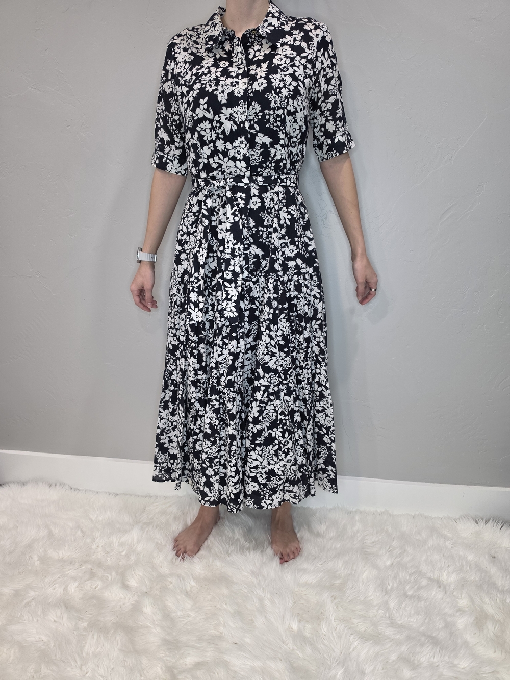 Black & White Floral Dress